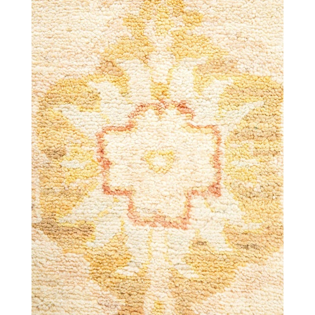 Contemporary Vintage Traditional Hand Knotted Wool Area Rug, Sand - 6'3" X 9'0" For Sale - Image 3 of 9