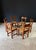 Brown Brutalist Rustic Oak and Rush Dining Chair Set, Belgium, 1960s, Set of 6 For Sale - Image 8 of 18