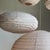 Large Japanese Style Oval Flattened Pink Rattan and Natural Linen Pendant Light, 1980s For Sale - Image 11 of 18