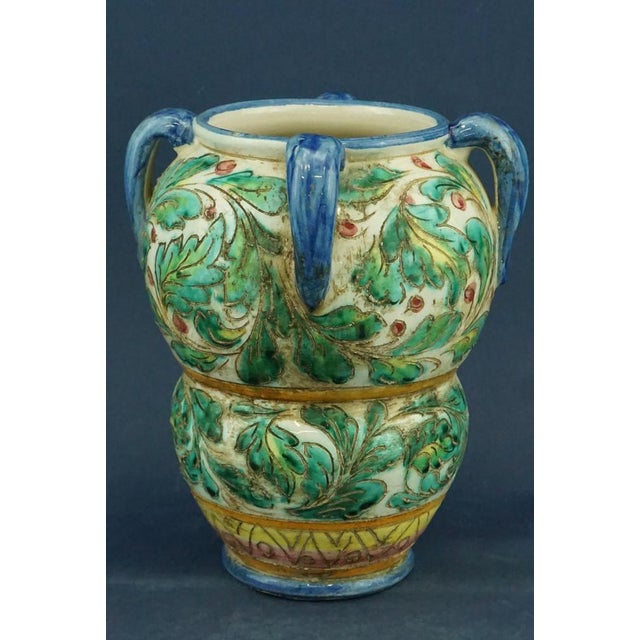 Antique Ceramic Vase with Handles from Fratelli Fanciullacci, 1890s For Sale - Image 4 of 18