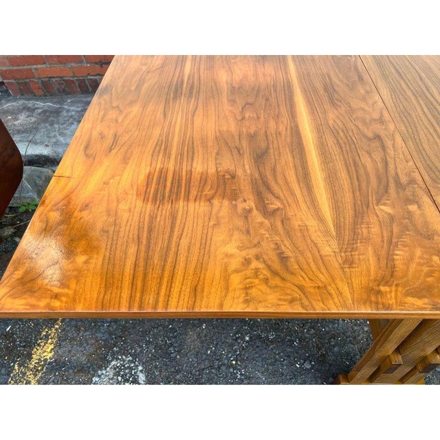 Wood Mid-Century Art & Craft Style Walnut Gate Leg Drop Leaf Table For Sale - Image 7 of 8