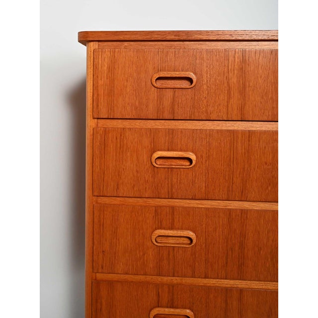 Wood Scandinavian Teak Chest of Drawers, 1950s-1960s For Sale - Image 7 of 11