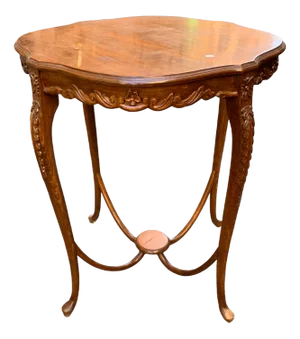 Antique Art Nouveau Carved Wooden Table