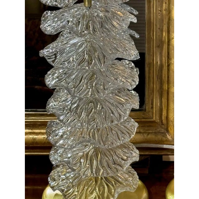 Pair of Murano Ruffle Disc Lamps For Sale In Dallas - Image 6 of 7