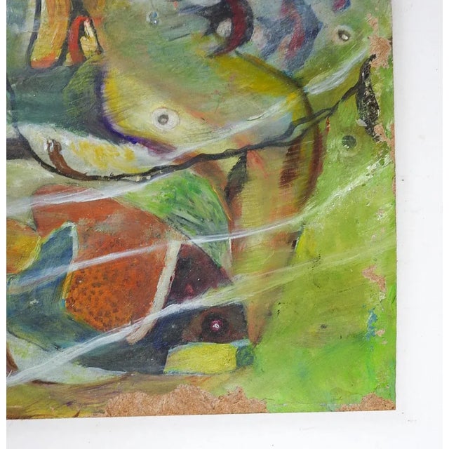 Mid 20th Century Vintage Mid 20th Century Mermaid and Fish Undersea Painting For Sale - Image 5 of 8