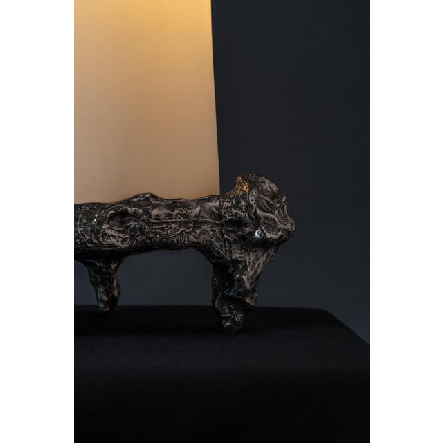 Nova Table Lamp in Patinated Cast Bronze by William Guillon For Sale - Image 15 of 18