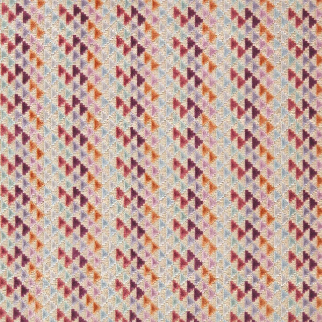 Harlequin Vidi Fabric in Lilac/ Aubergine/Cornflower For Sale