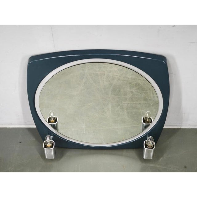 Italian Space Age Illuminated Mirror by Thema, 1970s For Sale - Image 3 of 10