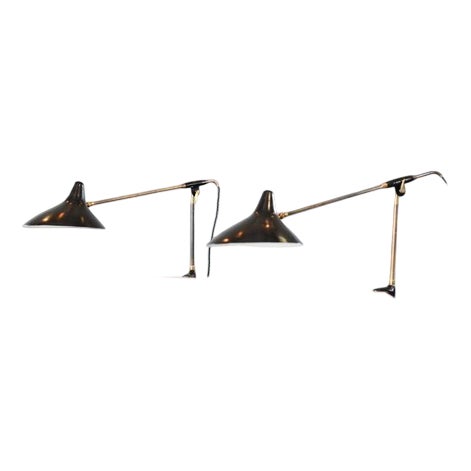 Articulated Table Lamps by Svend Aage Holm-Sørensen 1950s, Set of 2 For Sale