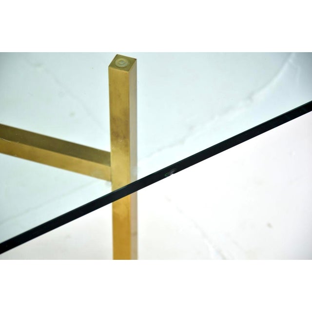 1970s Vintage Brass and Glass Coffee Table, 1970s For Sale - Image 5 of 11