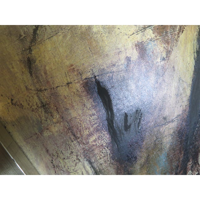 Impressionist Large4 Late 20th Century Acrylic Impressionist Mix Media Painting of a Male Figure Signed and Numbered by Victor Klauss For Sale - Image 3 of 5