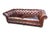1960s Restoration Hardware Chesterfield Cognac Leather Sofa With Brass Nailhead & Casters For Sale - Image 5 of 18