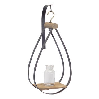 Hanging Bottle Vase in Teardrop Frame (Set of 2) For Sale