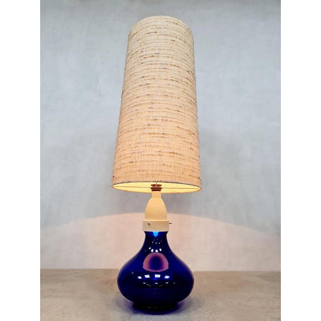 Vintage Italian Blue Glass Floor Lamp, 1960s For Sale - Image 3 of 7