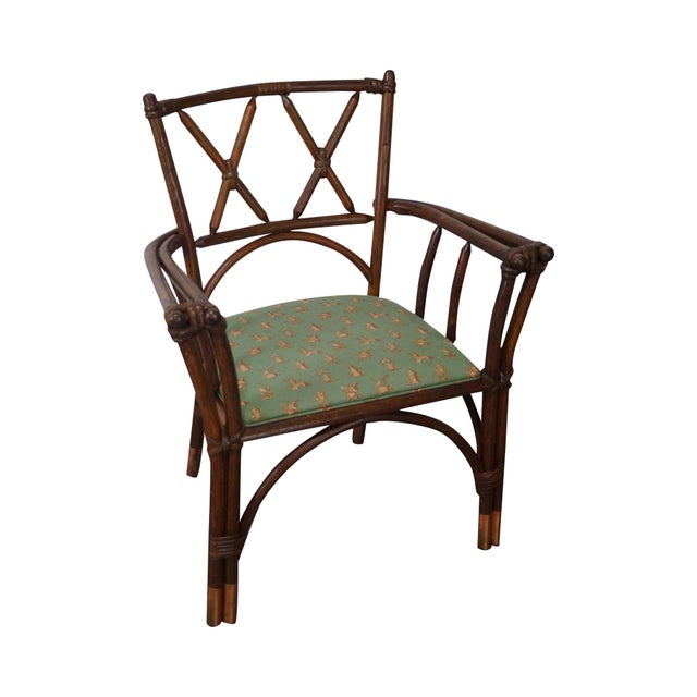 Antique Bent Wood Double X Back Arm Chair | Chairish