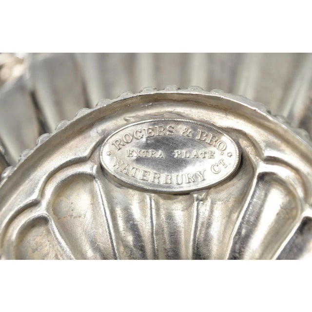 Antique Rogers & Bro Silver Plated Wedding Brides Basket W Reticulated Handle For Sale - Image 15 of 17