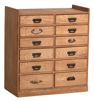 Antique Japanese Multi-Drawer Cabinet