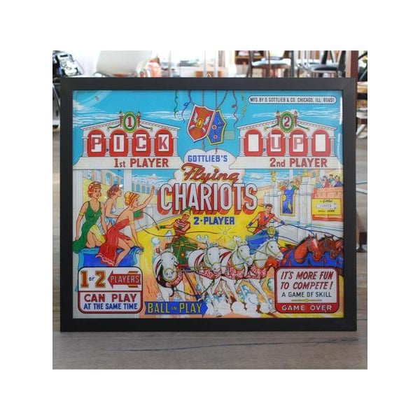 Plastic Flying Chariots Pinball Panel from D. Gottliebs & Co., 1963 For Sale - Image 7 of 7