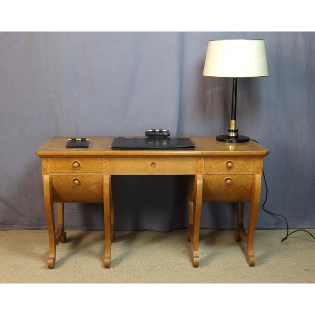 20th Century Dressing Table in Amboyna Burl For Sale - Image 3 of 16