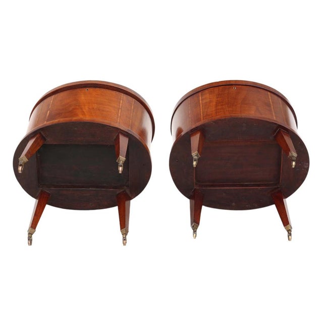 Antique Georgian Revival Inlaid Mahogany Cellarettes, 19th Century, Set of 2 For Sale - Image 11 of 12