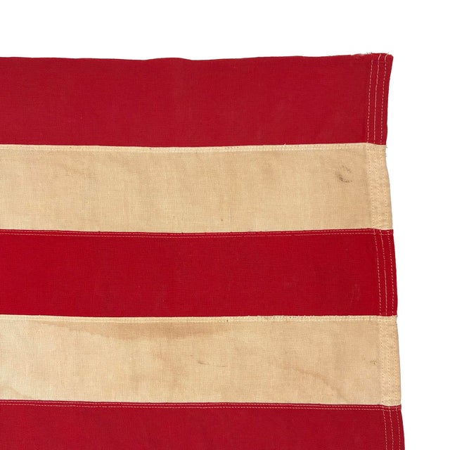 Large Vintage Cotton American Flag With Embroidered Stars For Sale In Los Angeles - Image 6 of 6