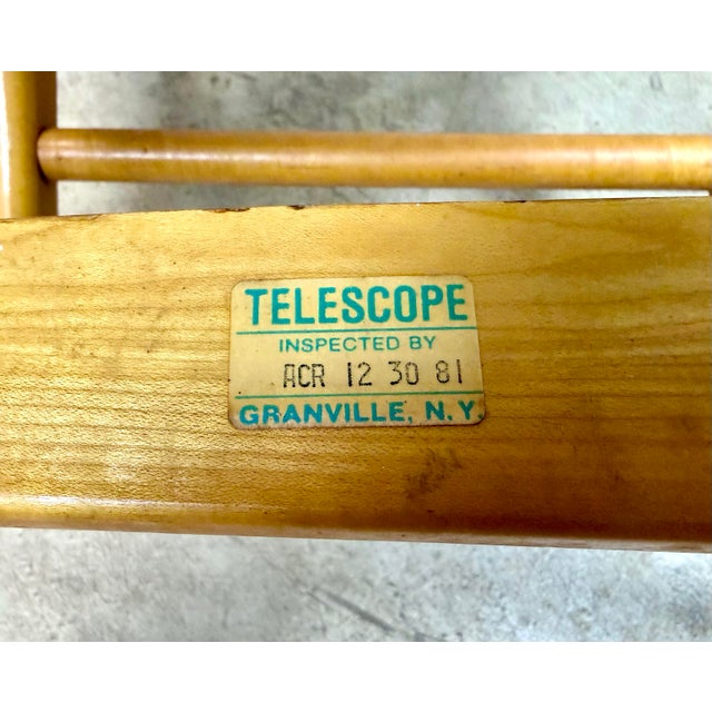 Vintage 1980’s Director’s Chairs by Telescope Made in Usa New Slings For Sale - Image 11 of 12