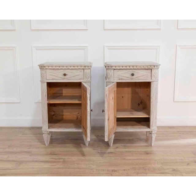 Wood Pair of Swedish Bedside Tables, ca. 1910 For Sale - Image 7 of 9