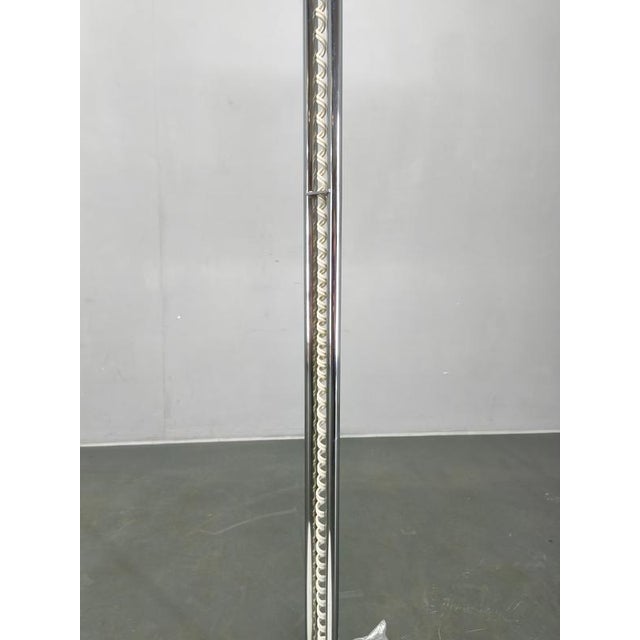 Italian Chrome Floor Lamp with Glass Globe, 1970s For Sale - Image 9 of 14