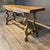 Brown French Console Table or Dining Table With Carved Trestle Base and Folding Top For Sale - Image 8 of 8