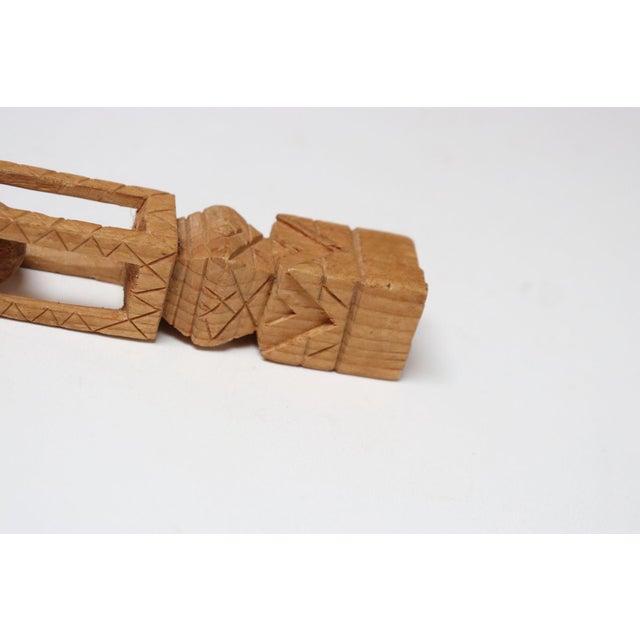 Vintage Folk Art Hand-Carved "Ball in Cage" Geometric Whimsy Sculpture For Sale - Image 10 of 18