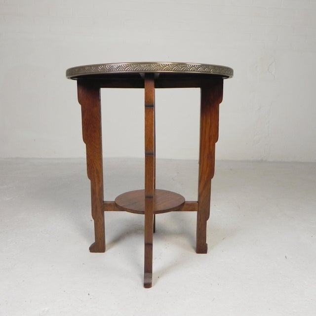 Vintage Art Deco Coffee Table with Brass Top, 1930s For Sale - Image 11 of 18