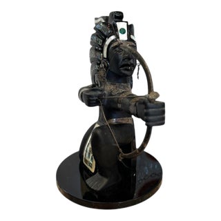 1980s Aztec Warrior Statue For Sale