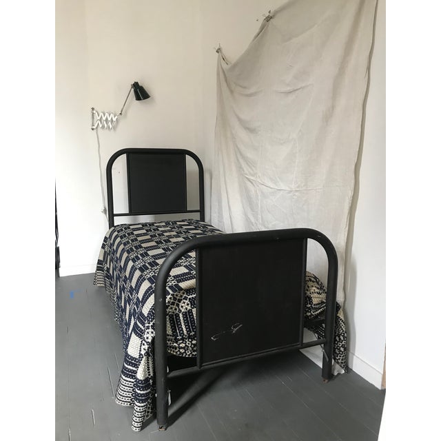 American Original Antique Metal Bed For Sale - Image 3 of 3
