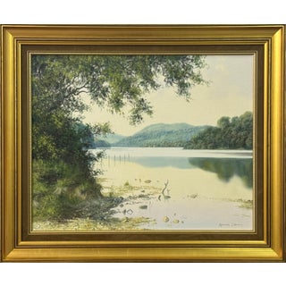 Castlewellan Lake in Northern Ireland by 20th Century British Artist Circa 1995 For Sale