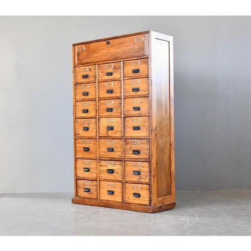 Bank of Pine Workshop Drawers, 1940s For Sale - Image 13 of 13