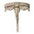Early 20th Century Carved and Painted Wall-Mounted Console Table With Marble Top For Sale