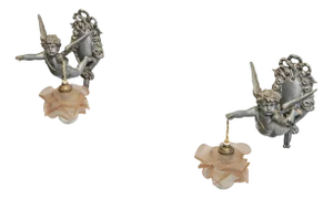 Vintage French Rococo-Style Wall Sconces, 1920s, Set of 2