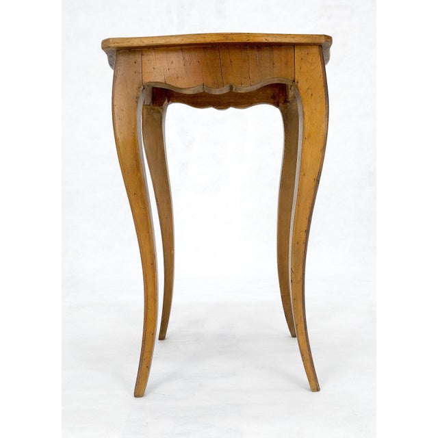 Biedermeier Italian Parquetry Inlaid Olive Wood Side End Plant Lamp Stand Table For Sale - Image 3 of 10