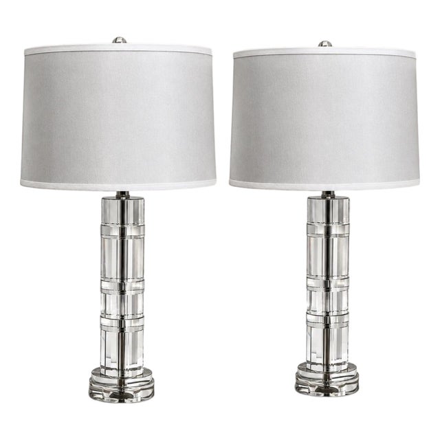 Ralph Lauren ‘Brookings’ Crystal Lamps - A Pair For Sale