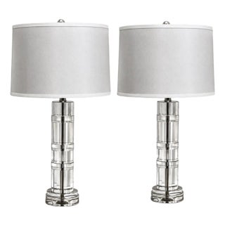 Ralph Lauren Crystal Column Lamps - A Pair For Sale
