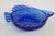 Early 20th Century Hazel Atlas Cobalt Blue Angel Fish Bowl Depression Glass Ashtray Dish 4888b For Sale - Image 5 of 12