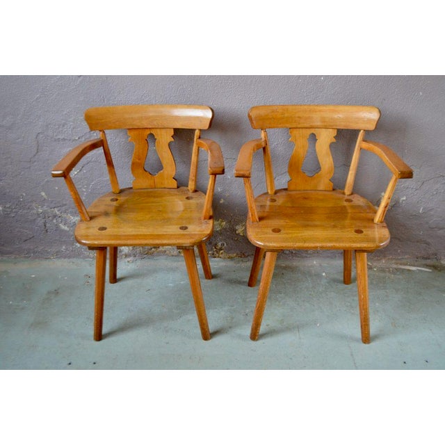 Folk Armchair in Wood For Sale - Image 12 of 15