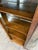 Brown Antique Victorian Edwardian Quarter Sawn Tiger Oak Curved China Cabinet Curio For Sale - Image 8 of 10