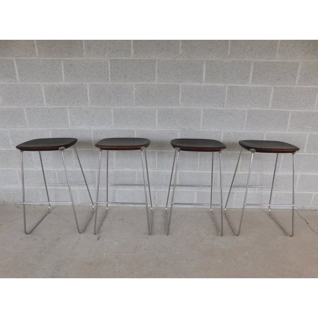 Wood Laine Barstools by Dafne Koz for Bernhardt - Set of 4 For Sale - Image 7 of 17