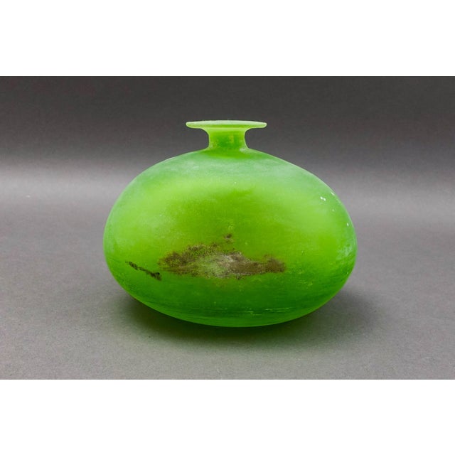 Gino Cenedese Vintage Mid-Century Gino Cenedese Signed Vetri Murano Italian Scavo Glass Vase For Sale - Image 4 of 8