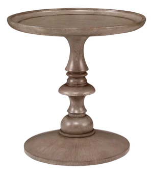 Casa Bella Turned Pedestal Table - Timber Gray Finish
