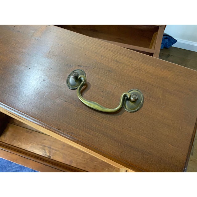 Early 19th Century Cherry Chippendale Tall Chest For Sale - Image 13 of 18