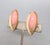 1950s Vintage 1950s Signed Napier Goldtone Florentine Finish Pink Resin Clip Earrings-2 Pieces For Sale - Image 5 of 7