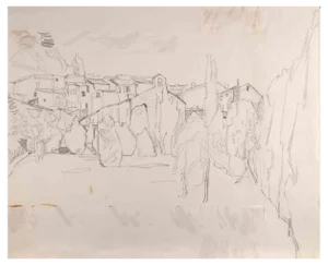 Reynold Arnould, Cityscape, 1970s, Drawing