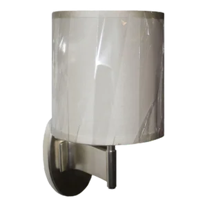 Visual Comfrot Graceful Ribbon Single Sconce in Soft Silver With Silk Shade